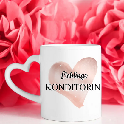 Geschenk Tasse personalisiert Lieblings Konditorin mit Wunschtext