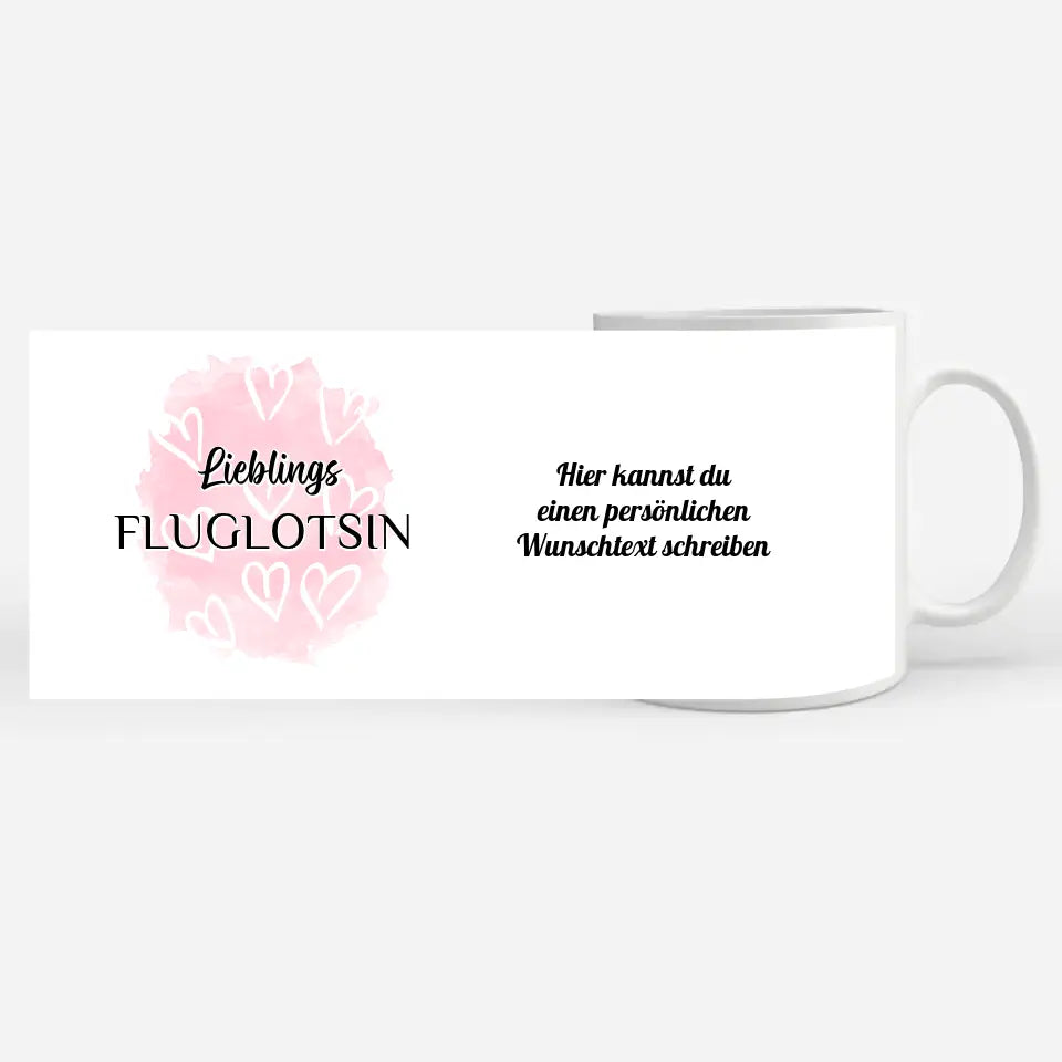 Dankeschöne Tasse Lieblings Fluglotsin mit Wunschtext