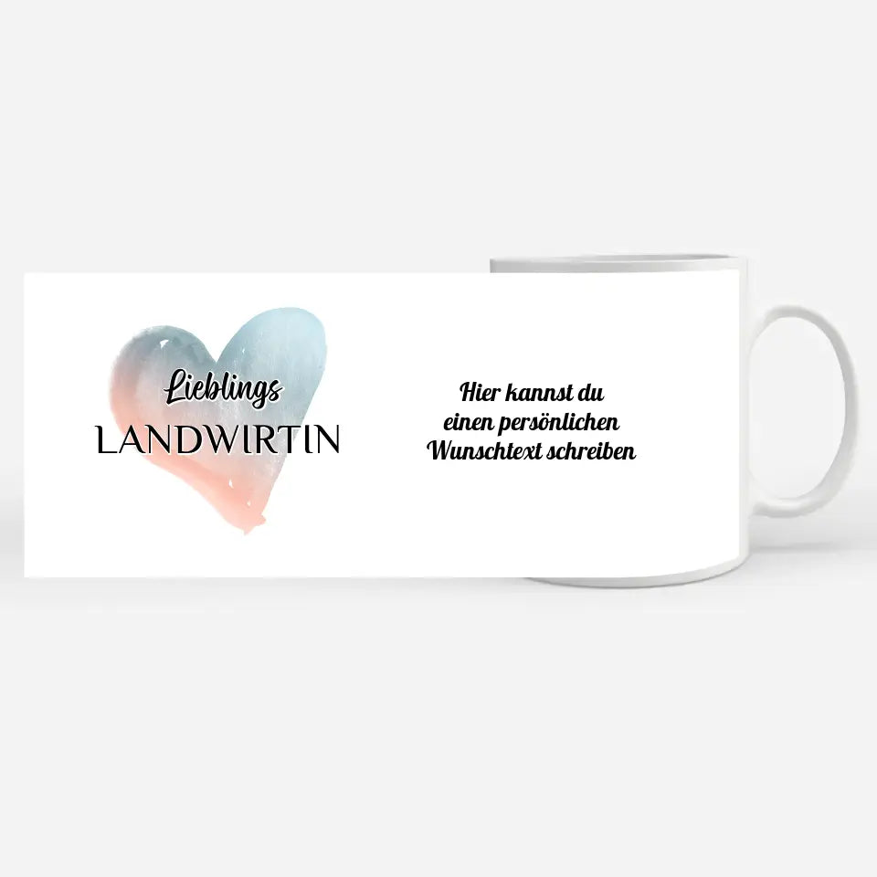 Tasse zum Geburtstag Lieblings Landwirtin mit Wunschtext