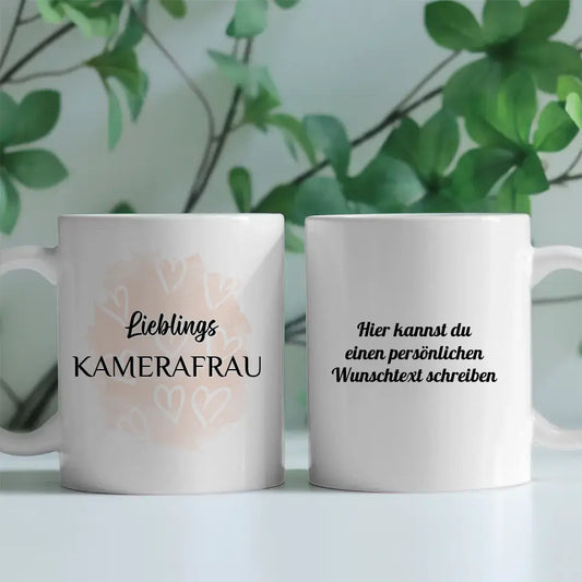 Geschenk Tasse personalisiert Lieblings Kamerafrau mit Wunschtext