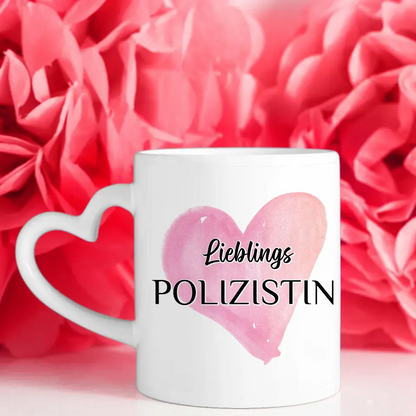 Tasse Becher Personalisiert Lieblings Polizistin mit Wunschtext
