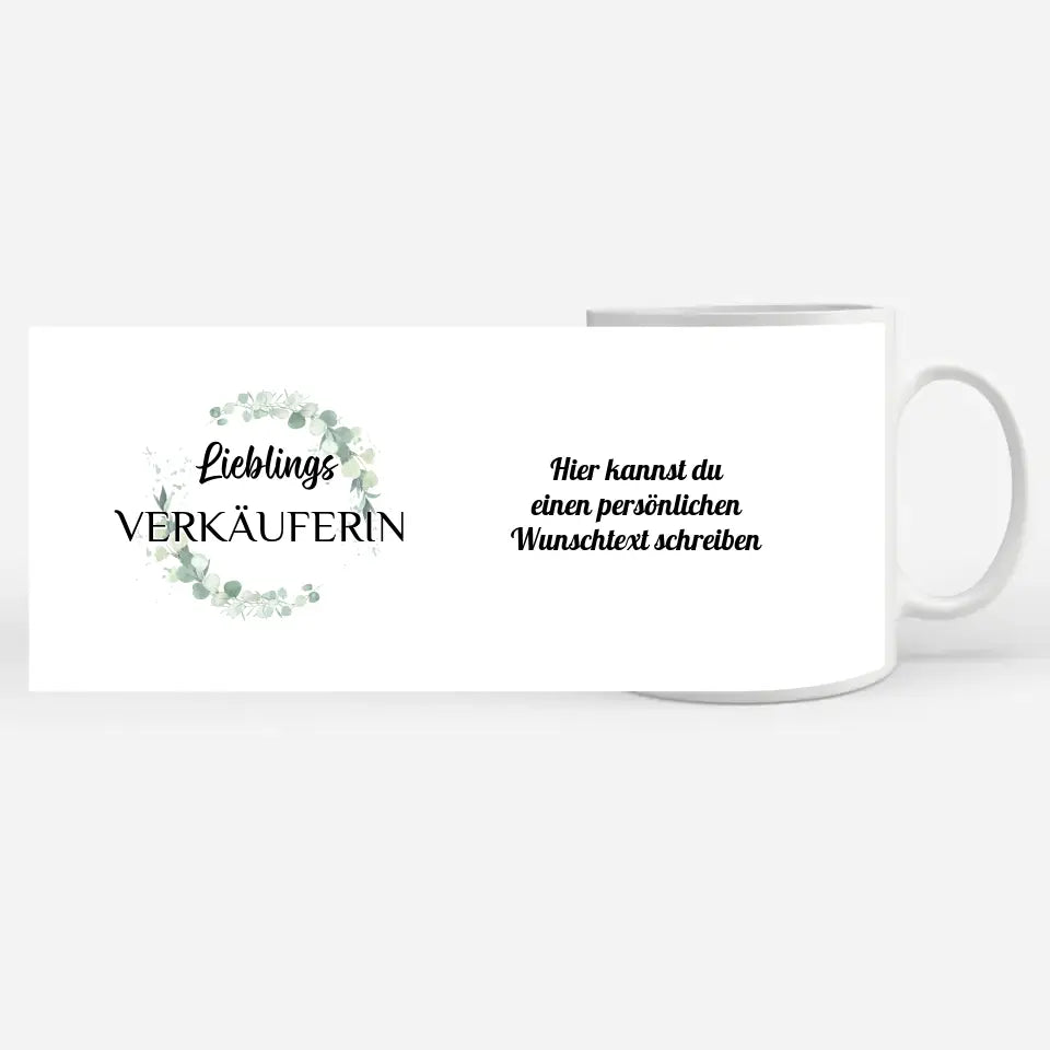 Geschenk Tasse personalisiert Lieblings Verkäuferin mit Wunschtext