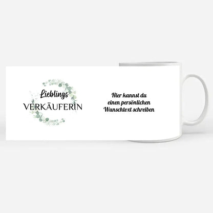 Geschenk Tasse personalisiert Lieblings Verkäuferin mit Wunschtext