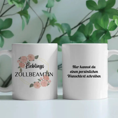 Tasse personalisiert Lieblings Zollbeamtin mit Wunschtext