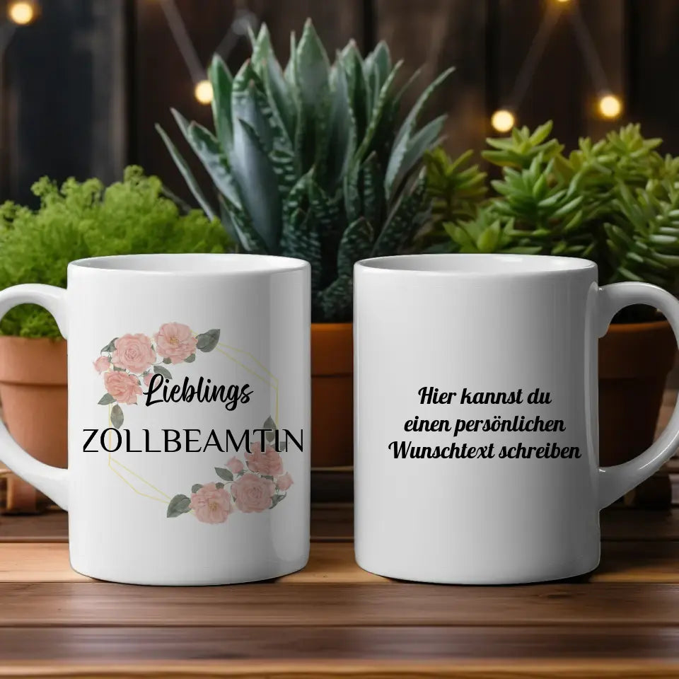 Tasse personalisiert Lieblings Zollbeamtin mit Wunschtext
