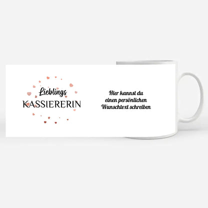 Dankeschöne Tasse Lieblings Kassiererin mit Wunschtext