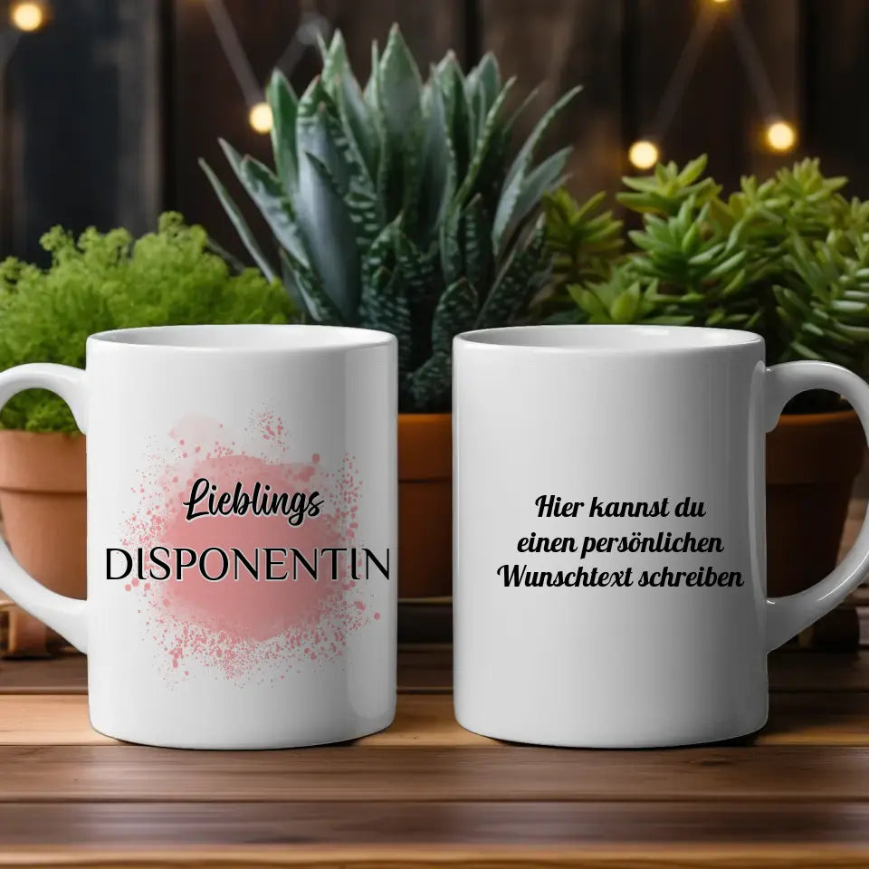 Tasse zum Geburtstag Lieblings Disponentin mit Wunschtext