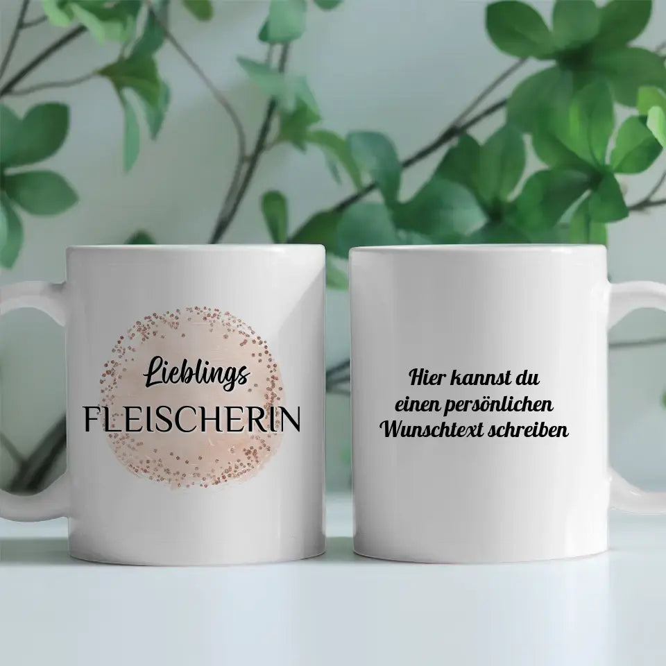 Kaffee Tasse Personalisiert Lieblings Fleischerin mit Wunschtext