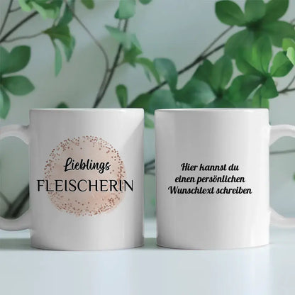 Kaffee Tasse Personalisiert Lieblings Fleischerin mit Wunschtext