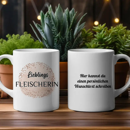 Kaffee Tasse Personalisiert Lieblings Fleischerin mit Wunschtext