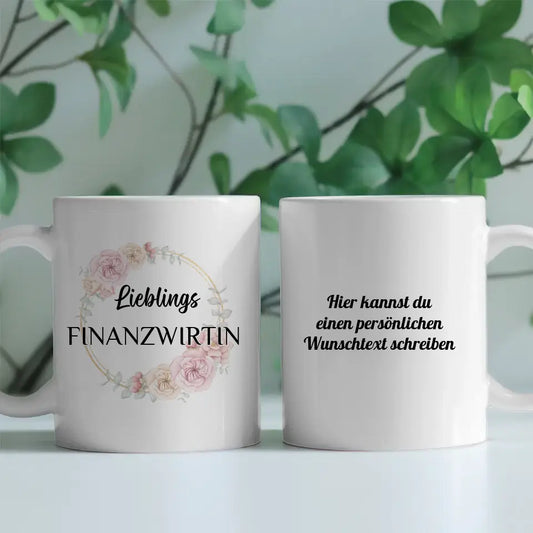 Geschenk Tasse personalisiert Lieblings Finanzwirtin mit Wunschtext