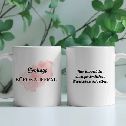 Tasse zum Geburtstag Lieblings Bürokauffrau mit Wunschtext