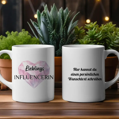 Kaffee Tasse Personalisiert Lieblings Influencerin mit Wunschtext