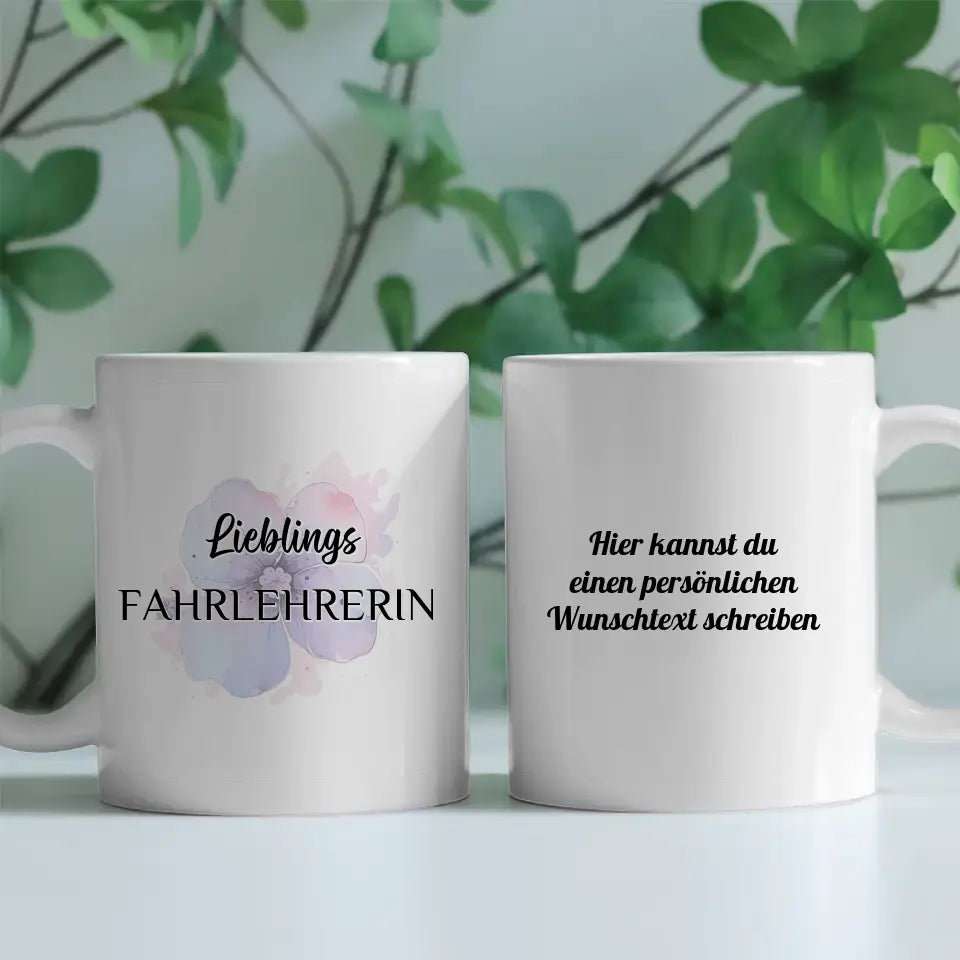 Tasse Becher Personalisiert Lieblings Fahrlehrerin mit Wunschtext