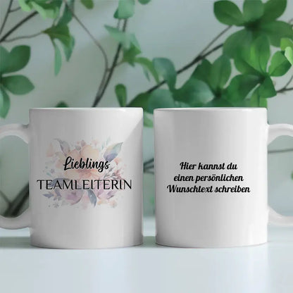 Geschenk Tasse personalisiert Lieblings Teamleiterin mit Wunschtext