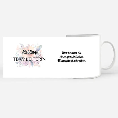 Geschenk Tasse personalisiert Lieblings Teamleiterin mit Wunschtext