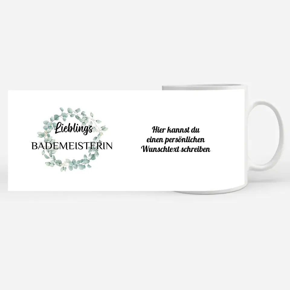 Dankeschöne Tasse Lieblings Bademeisterin mit Wunschtext