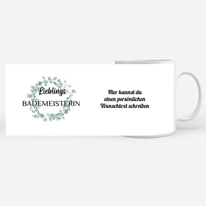 Dankeschöne Tasse Lieblings Bademeisterin mit Wunschtext