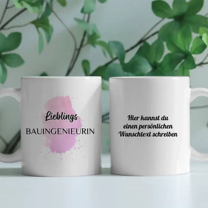 Kaffee Tasse Personalisiert Lieblings Bauingenieurin mit Wunschtext