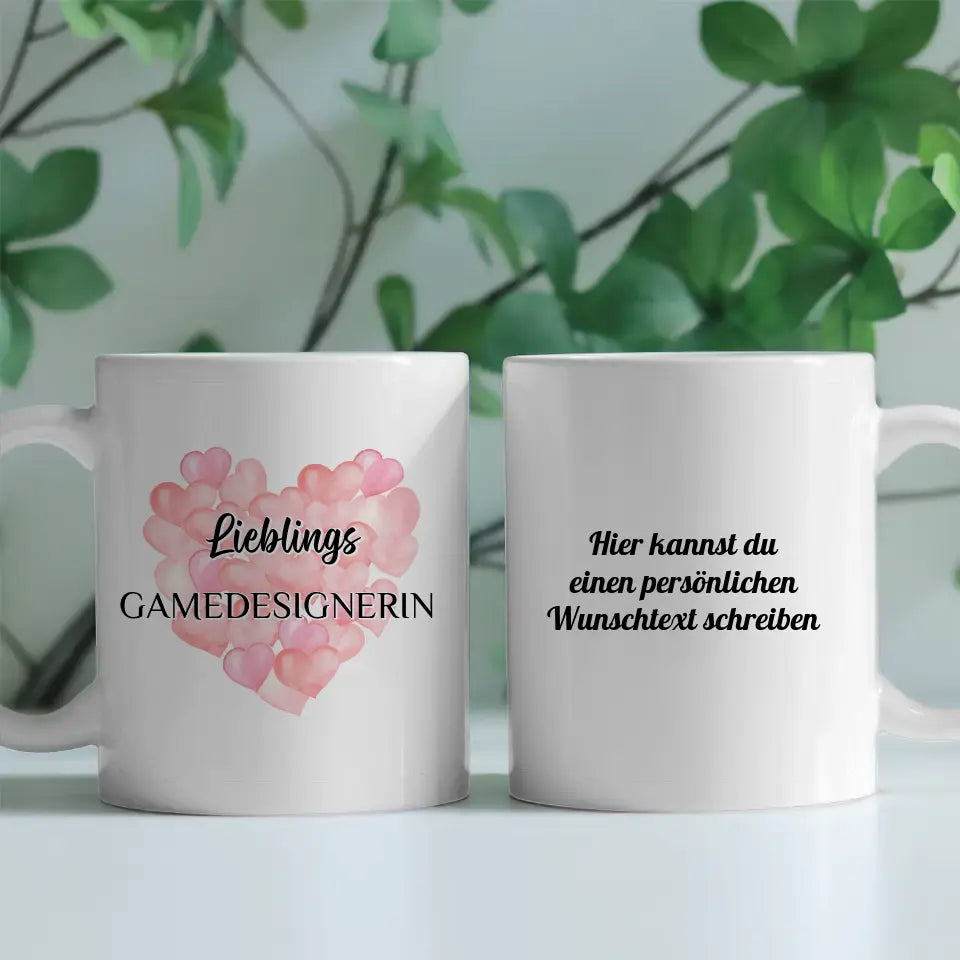 Tasse personalisiert Lieblings Gamedesignerin mit Wunschtext