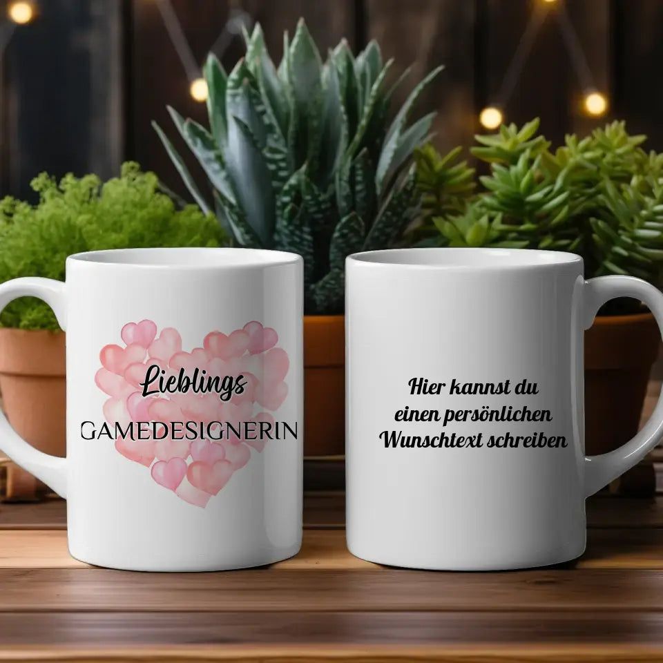 Tasse personalisiert Lieblings Gamedesignerin mit Wunschtext