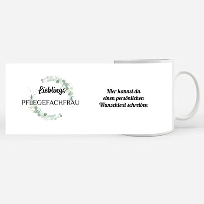 Tasse Becher Personalisiert Lieblings Pflegefachfrau mit Wunschtext