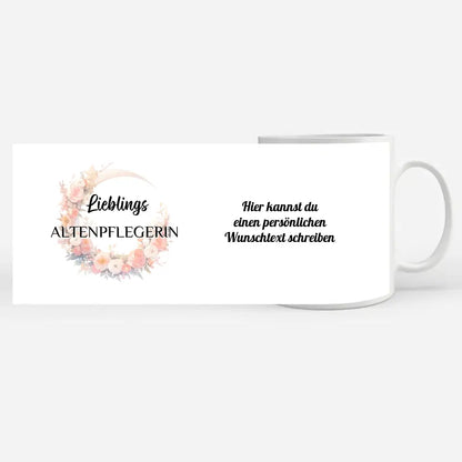 Geschenk Tasse personalisiert Lieblings Altenpflegerin mit Wunschtext