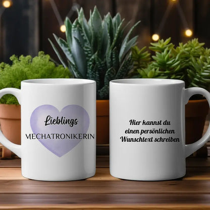 Kaffee Tasse Personalisiert Lieblings Mechatronikerin mit Wunschtext
