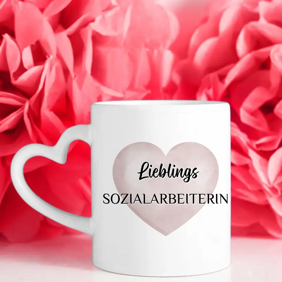 Dankeschöne Tasse Lieblings Sozialarbeiterin mit Wunschtext
