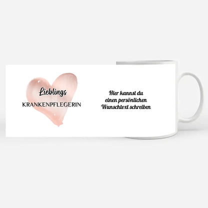 Tasse personalisiert Lieblings Krankenpflegerin mit Wunschtext