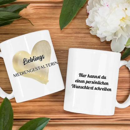 Tasse Becher Personalisiert Lieblings Mediengestalterin mit Wunschtext