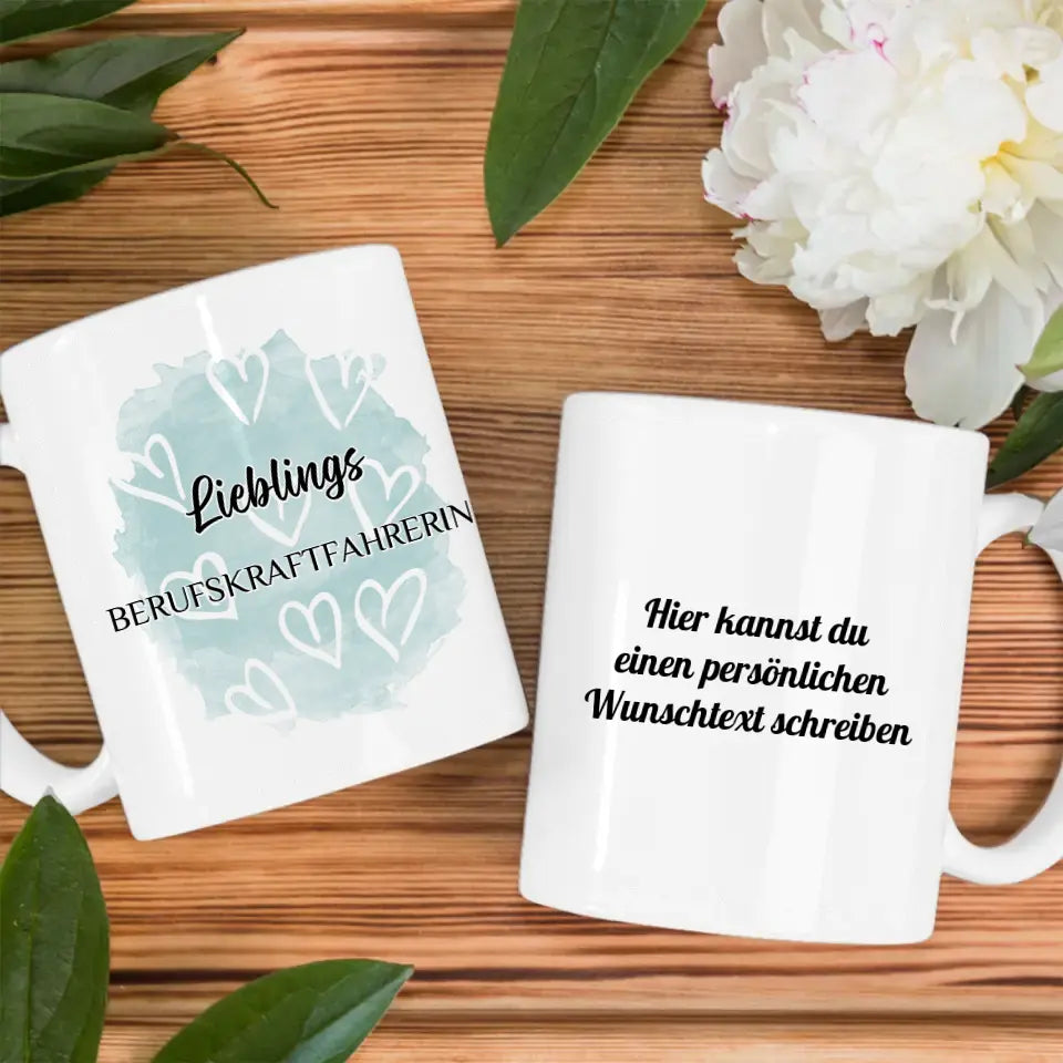 Kaffee Tasse Personalisiert Lieblings Berufskraftfahrerin mit Wunschtext