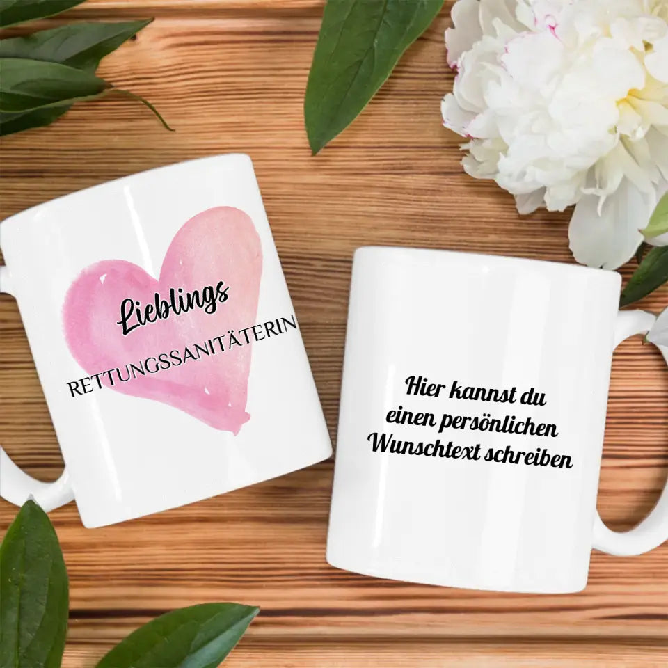 Tasse zum Geburtstag Lieblings Rettungssanitäterin mit Wunschtext