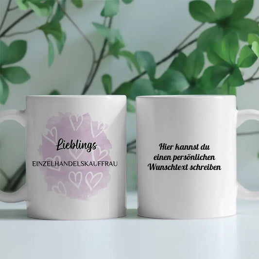 Tasse Becher Personalisiert Lieblings Einzelhandelskauffrau mit Wunschtext
