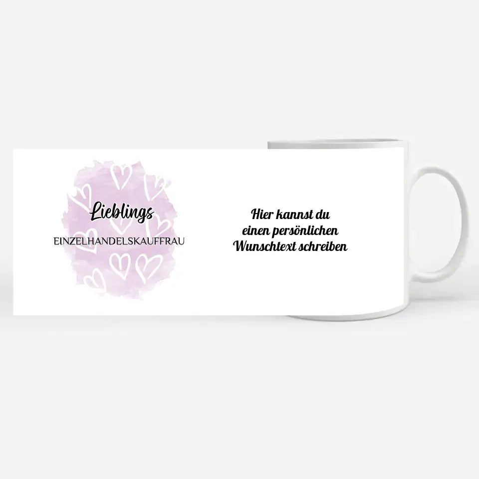 Tasse Becher Personalisiert Lieblings Einzelhandelskauffrau mit Wunschtext