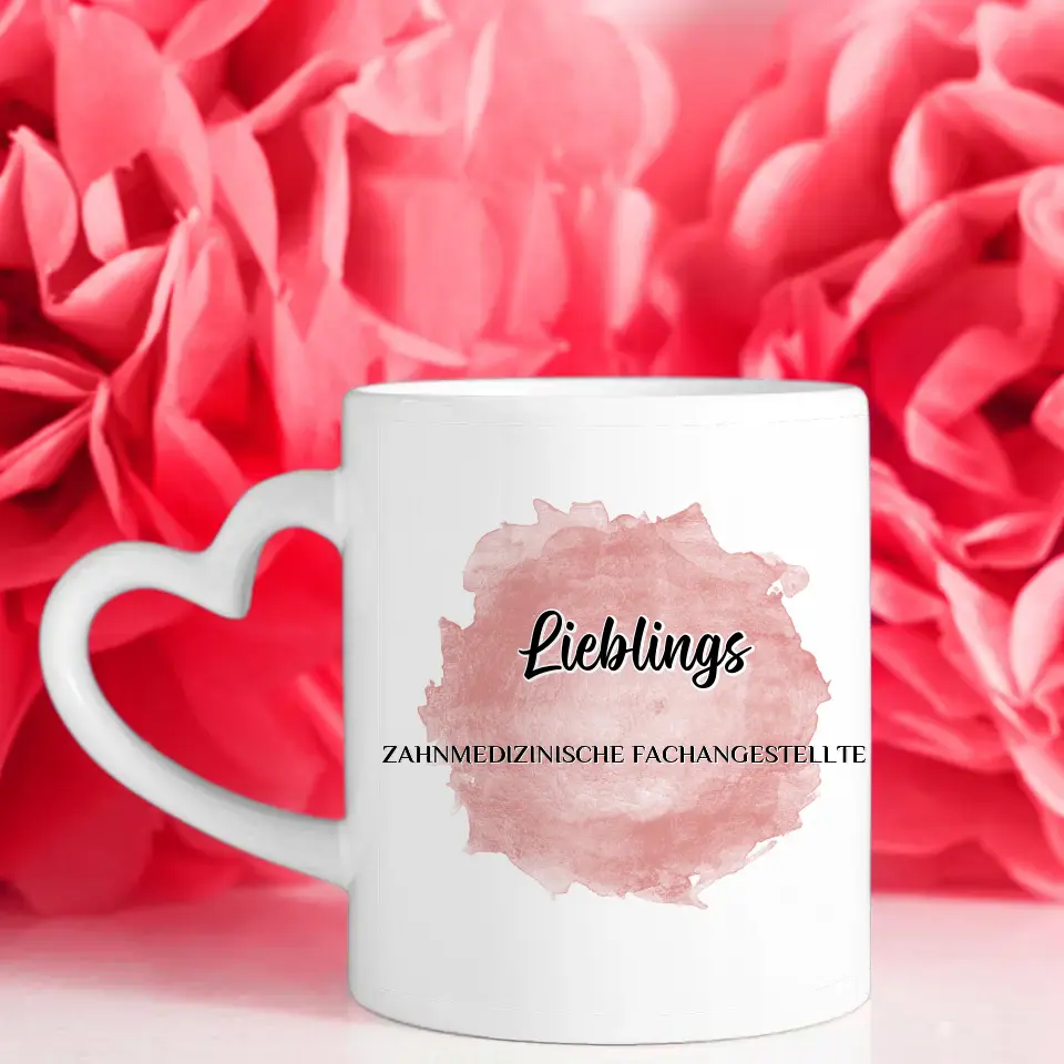 Dankeschöne Tasse Lieblings Zahnmedizinische Fachangestellte mit Wunschtext
