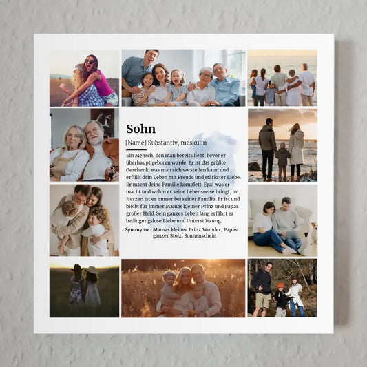 Sohn Definition Magnetisches Fotoboard Personalisierbar