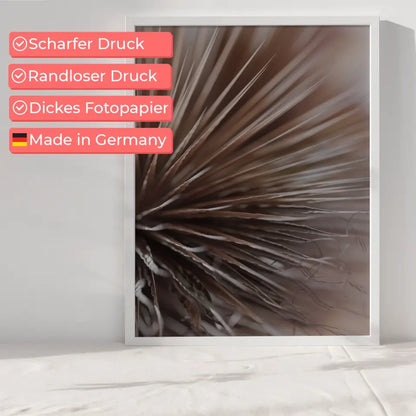 Elegante Poster mit zarten Federn in Beige und Braun für dein Zuhause