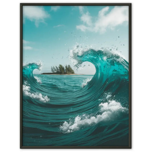 Monochromes Pflanzen Poster mit Aquarellillustration und Licht Schatten