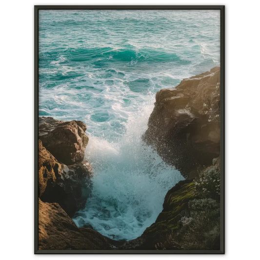 Monochromes Pflanzen Poster mit Aquarellillustration und Licht Schatten