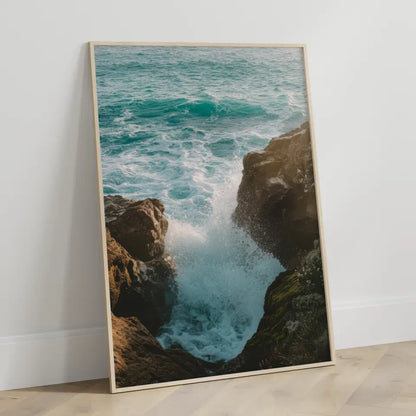 Monochromes Pflanzen Poster mit Aquarellillustration und Licht Schatten