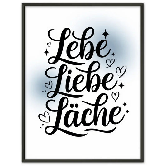 Bunte Schilder am Strand Poster mit Slogans für gute Laune