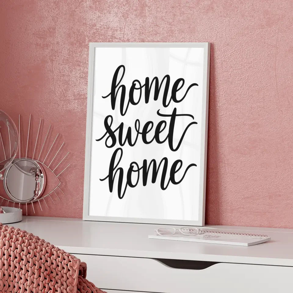 Bunte Schilder am Strand Poster mit Slogans für gute Laune