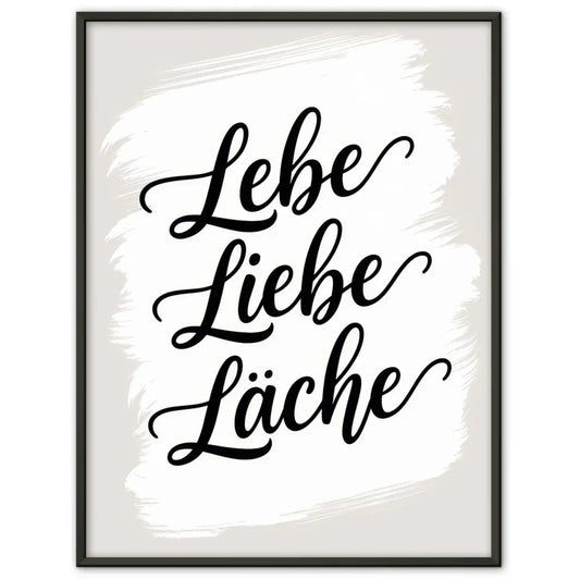 Bunte Schilder am Strand Poster mit Slogans für gute Laune