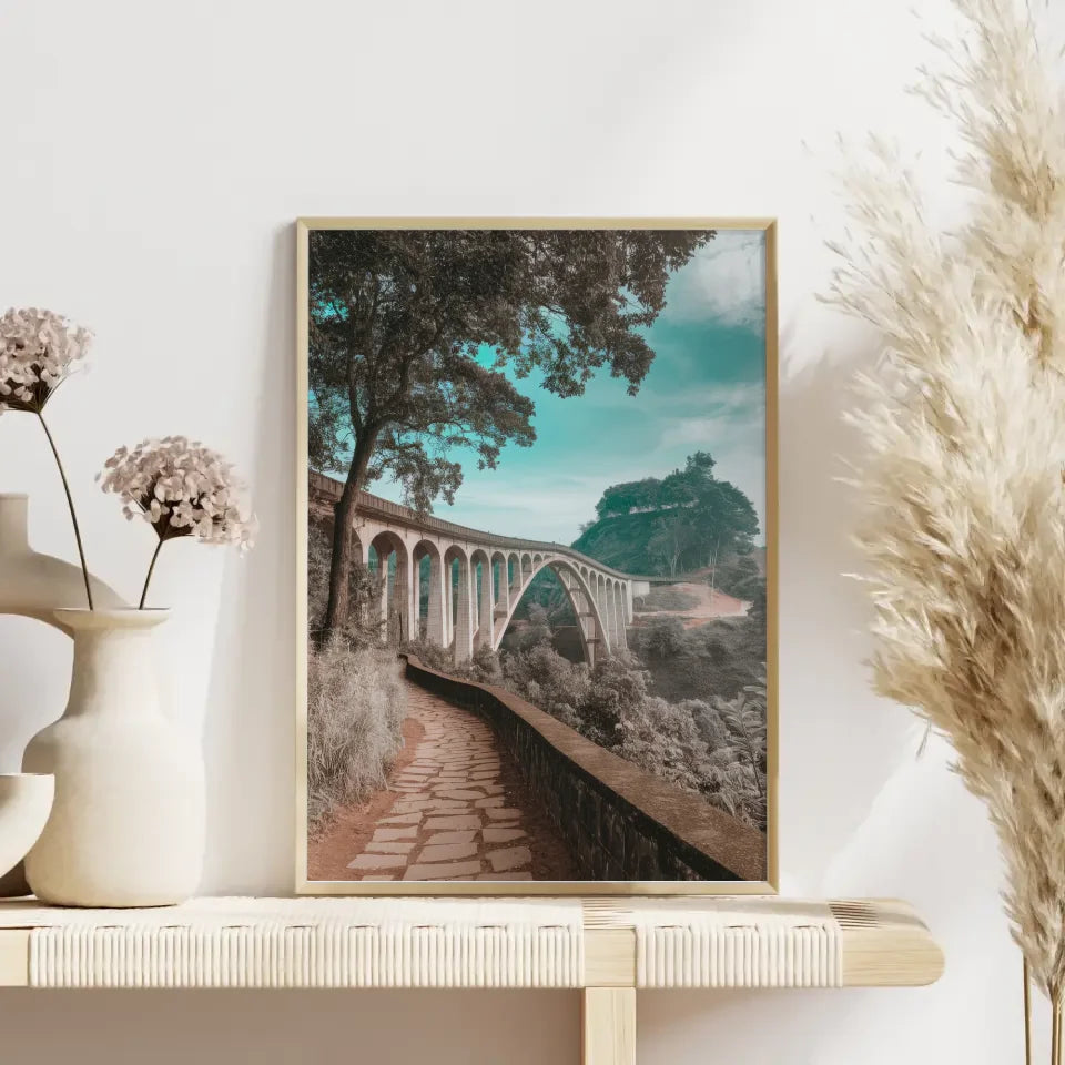 Poster von der Nine Arches Bridge im Grünen von Sri Lanka kaufen