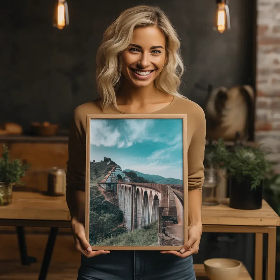 Wunderschönes Poster von der Nine Arches Bridge in Sri Lanka