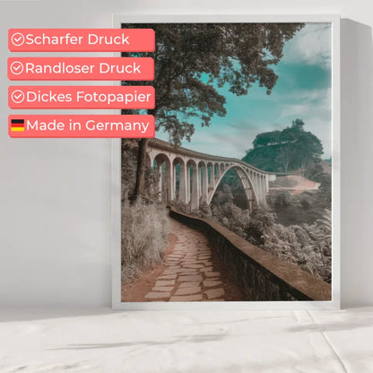 Poster von der Nine Arches Bridge im Grünen von Sri Lanka kaufen