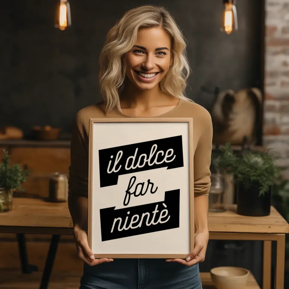 Poster Dream mit Herzen und Sternen auf hellblauem Hintergrund