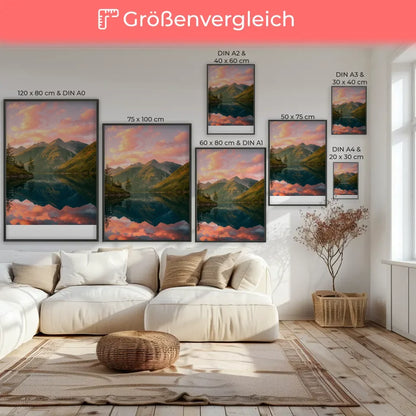 Poster Sonnenaufgang am See für eine bezaubernde Naturdekoration