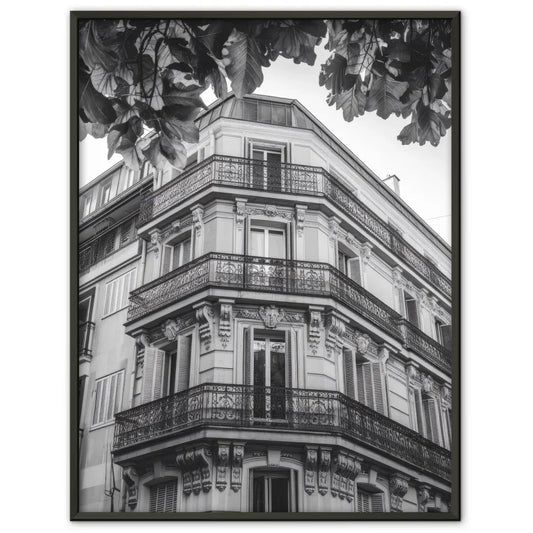 Architektonische Fassade Poster in Schwarz-Weiß für dein Zuhause